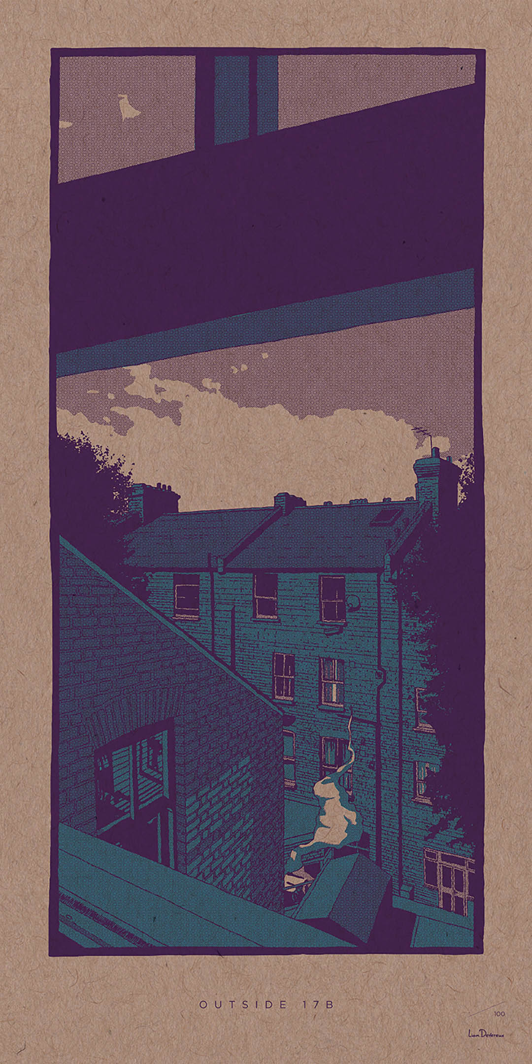 Outside 17B - Liam Devereux | 30x60mm Giclee print on 450mic recycled Kraft card
